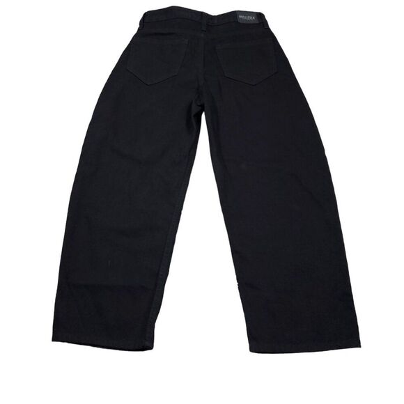 Hollister 1S High Rise Barrel Jeans Relaxed Black Pleated Front Size 25 x 23 - Picture 2 of 11